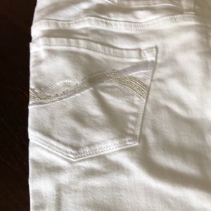 NYDJ Embellished White jeans